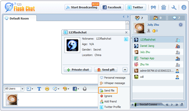 Send file